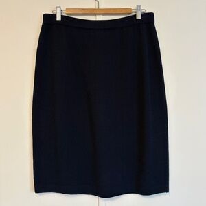 St. John Classic Navy Knit Pencil Skirt 12